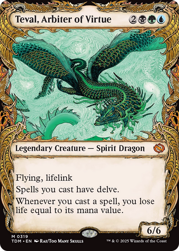Teval, Arbiter of Virtue (Showcase) [Tarkir: Dragonstorm] | Exor Games Truro