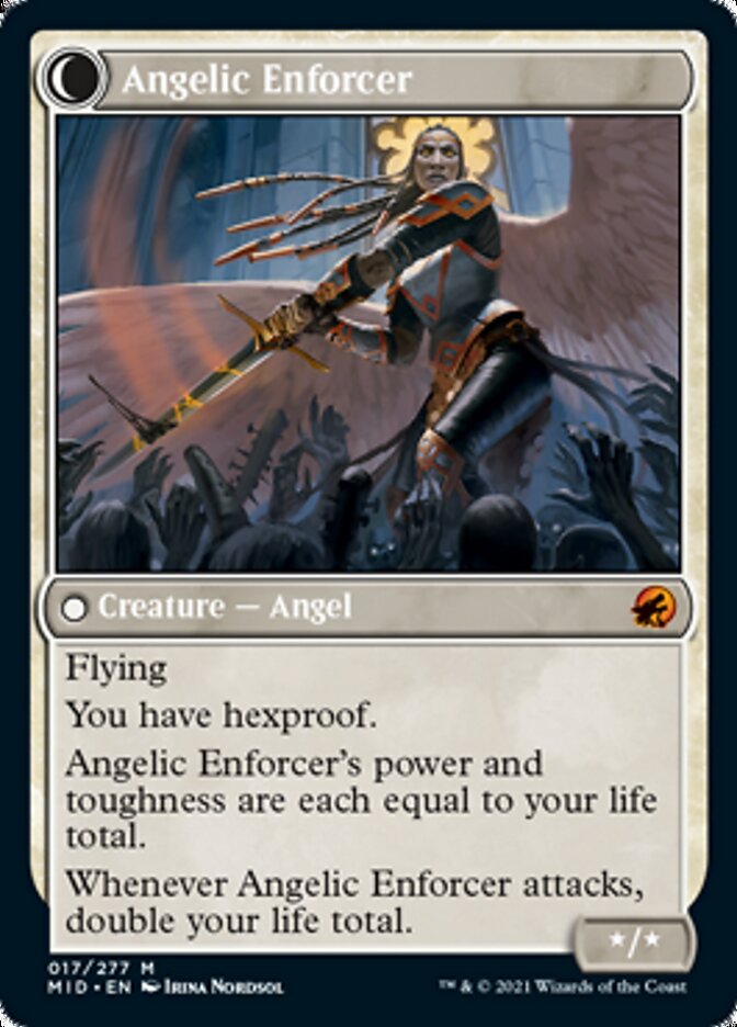 Enduring Angel // Angelic Enforcer [Innistrad: Midnight Hunt] | Exor Games Truro