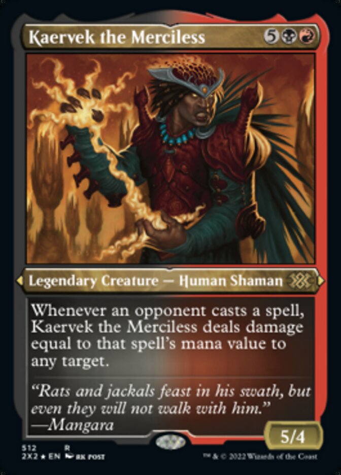 Kaervek the Merciless (Foil Etched) [Double Masters 2022] | Exor Games Truro