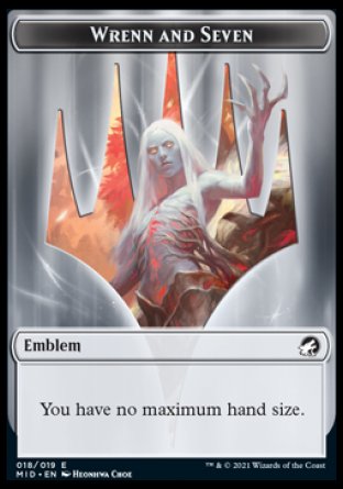 Clue // Wrenn and Seven Emblem Double-Sided Token [Innistrad: Midnight Hunt Tokens] | Exor Games Truro