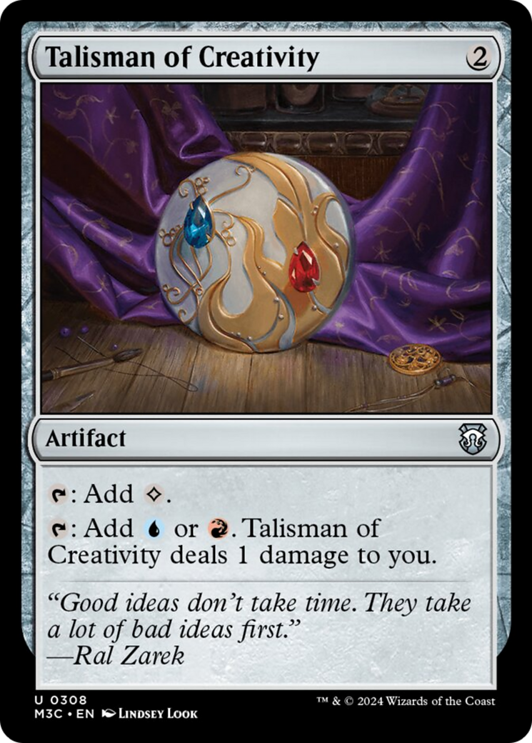 Talisman of Creativity (Ripple Foil) [Modern Horizons 3 Commander] | Exor Games Truro