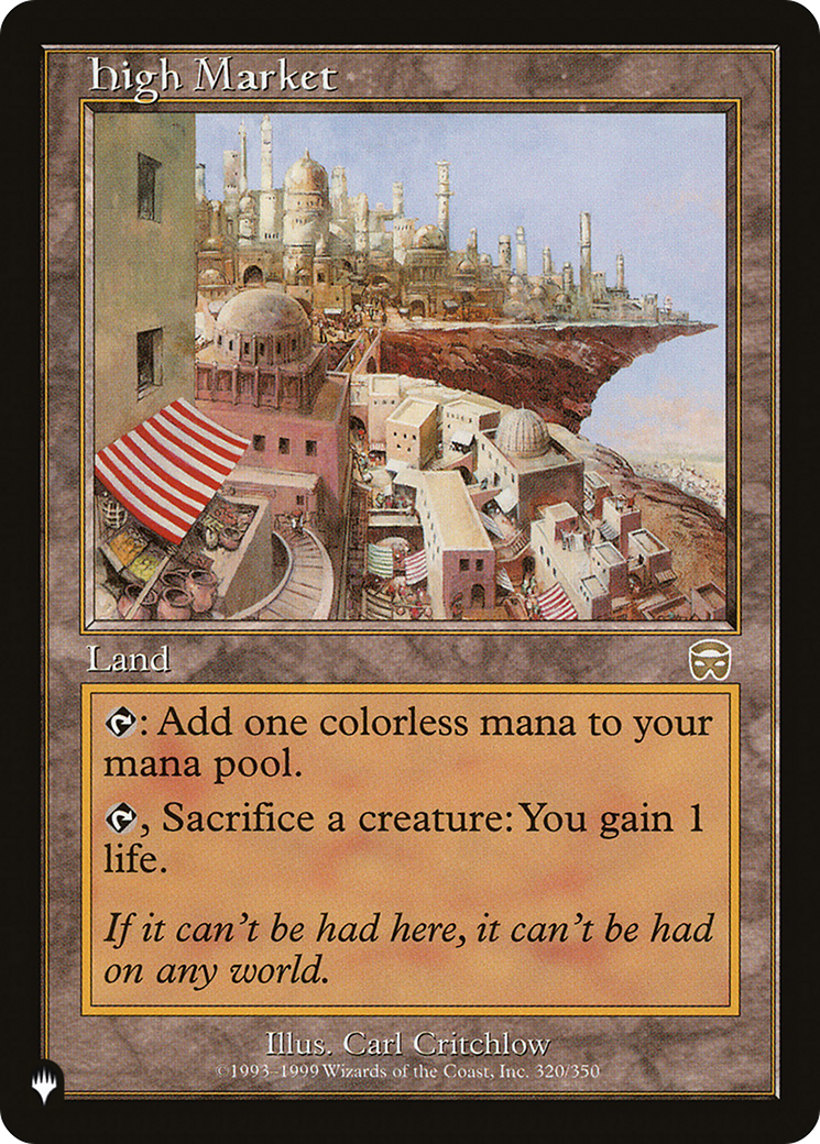 High Market [The List] | Exor Games Truro
