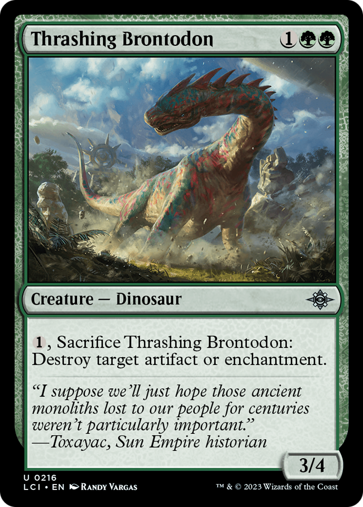 Thrashing Brontodon [The Lost Caverns of Ixalan] | Exor Games Truro