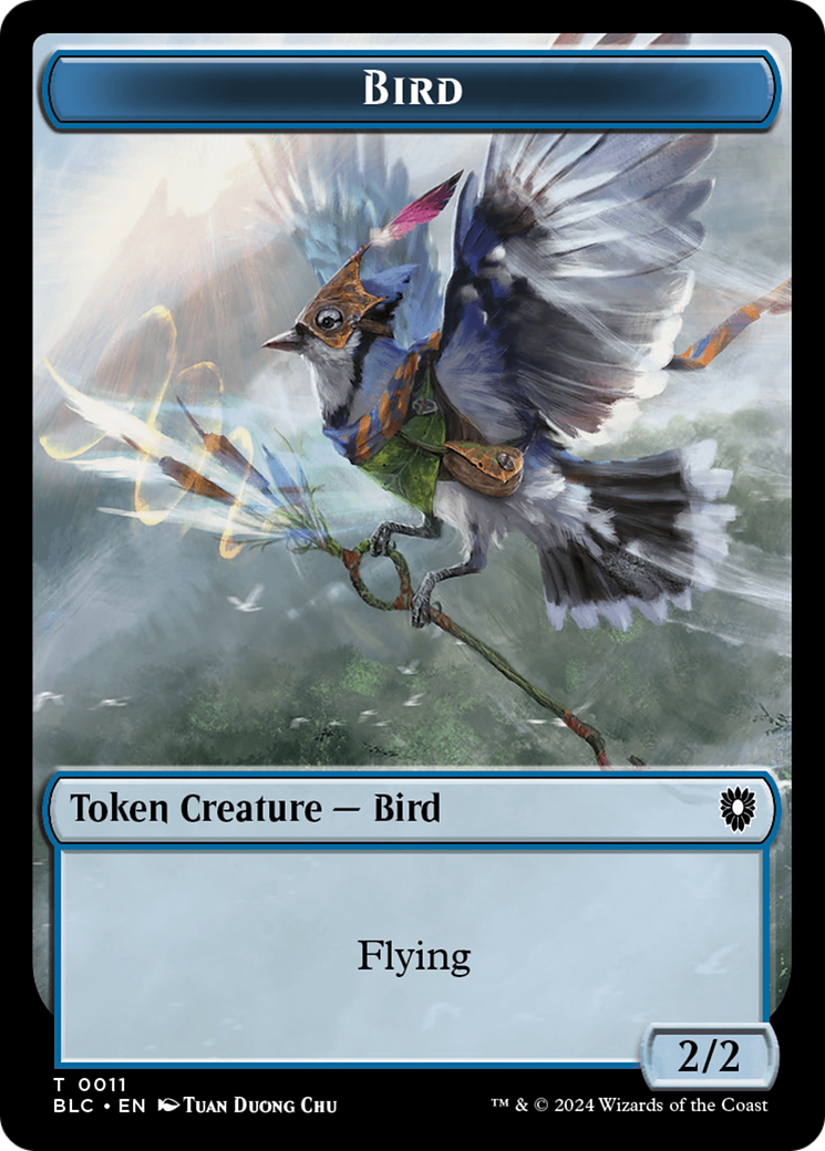 Bird (011) // Fish Double-Sided Token [Bloomburrow Commander Tokens] | Exor Games Truro