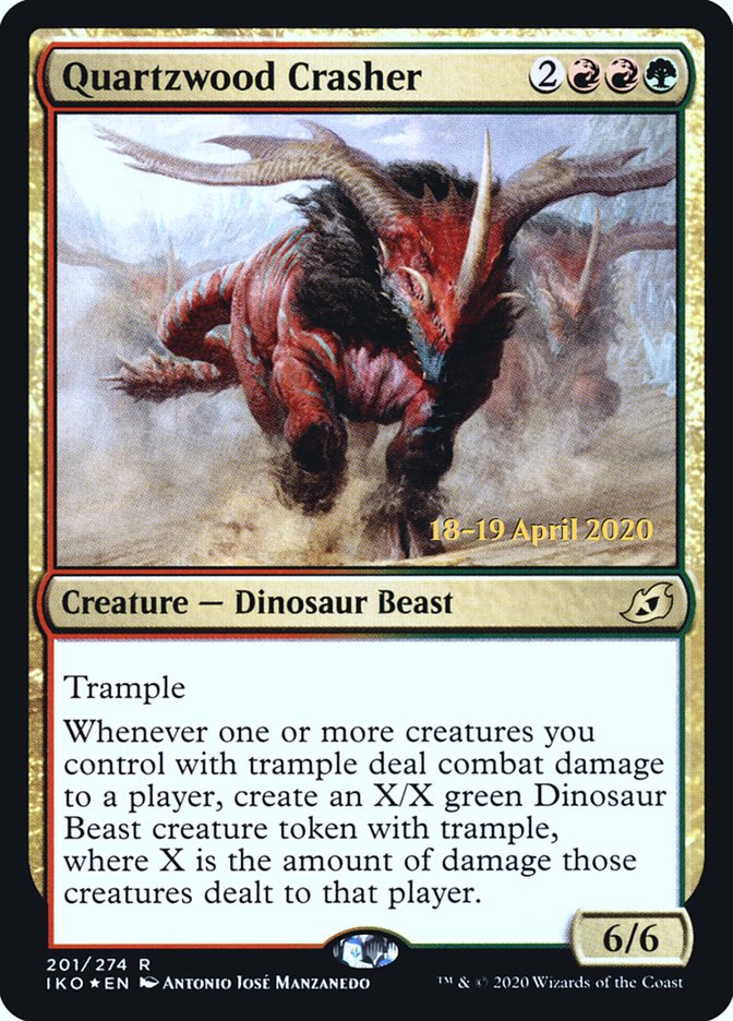 Quartzwood Crasher [Ikoria: Lair of Behemoths Prerelease Promos] | Exor Games Truro