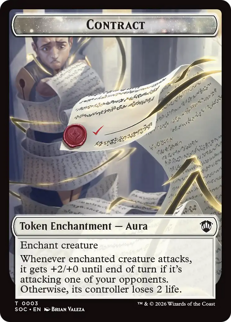 Contract // Copy Double-Sided Token [Secrets of Strixhaven Commander Tokens] | Exor Games Truro
