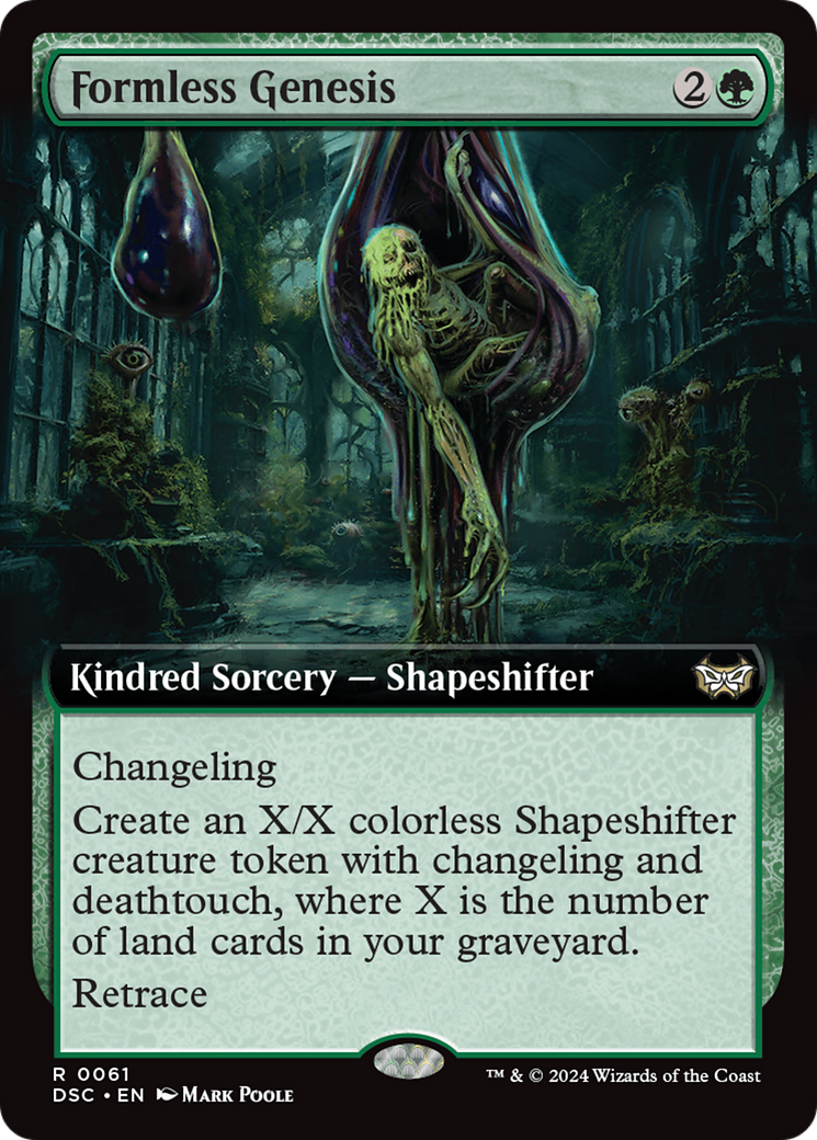 Formless Genesis (Extended Art) [Duskmourn: House of Horror Commander] | Exor Games Truro