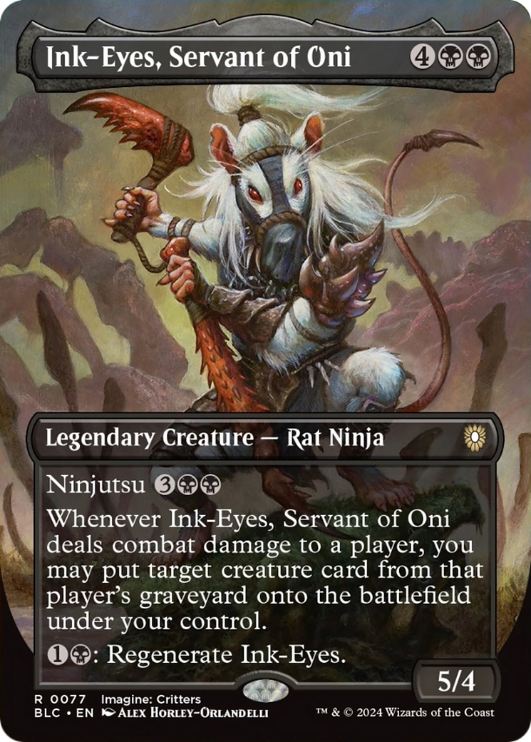 Ink-Eyes, Servant of Oni (Borderless) [Bloomburrow Commander] | Exor Games Truro