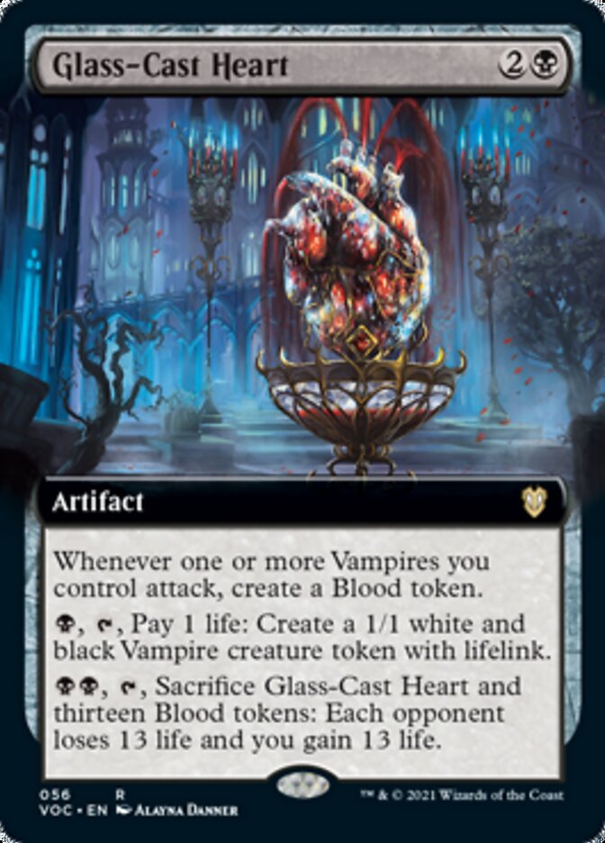 Glass-Cast Heart (Extended Art) [Innistrad: Crimson Vow Commander] | Exor Games Truro