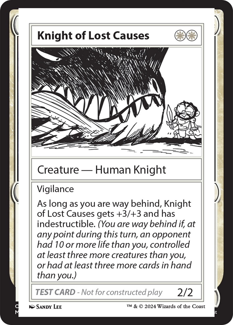 Knight of Lost Causes [Mystery Booster 2 Playtest Cards] | Exor Games Truro