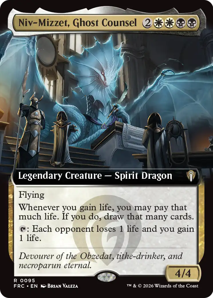Niv-Mizzet, Ghost Counsel (Extended Art) [Reality Fracture Commander] | Exor Games Truro