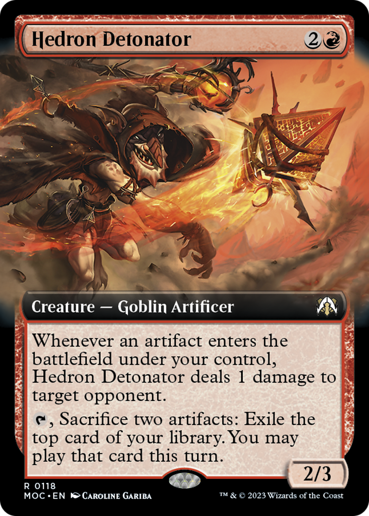 Hedron Detonator (Extended Art) [March of the Machine Commander] | Exor Games Truro