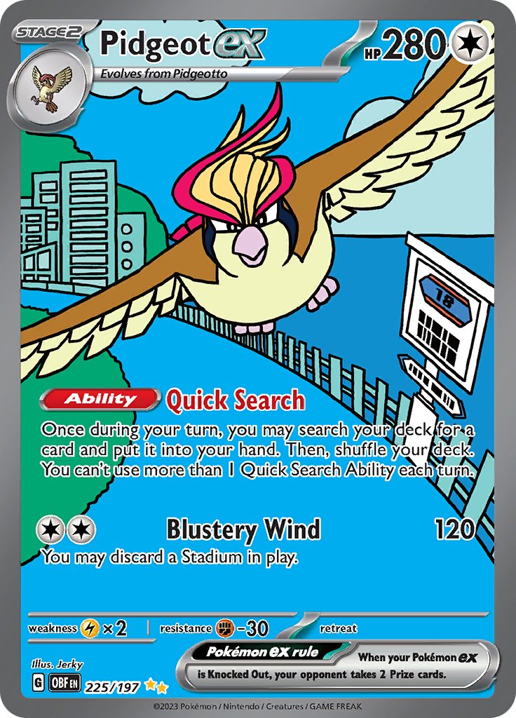 Pidgeot ex (225/197) [Scarlet & Violet: Obsidian Flames] | Exor Games Truro