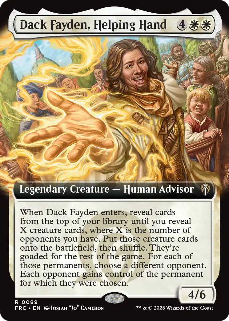 Dack Fayden, Helping Hand (Extended Art) [Reality Fracture Commander] | Exor Games Truro