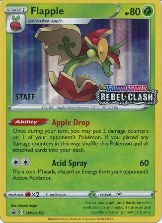 Flapple (SWSH022) (Staff Prerelease Promo) [Sword & Shield: Black Star Promos] | Exor Games Truro
