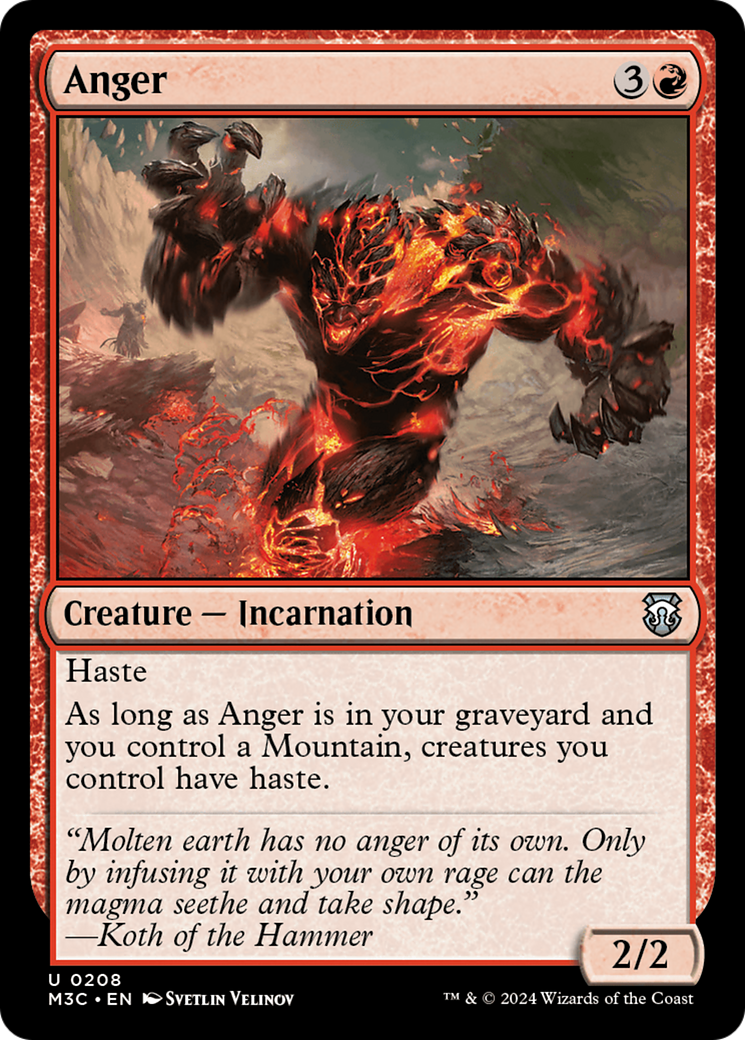 Anger (Ripple Foil) [Modern Horizons 3 Commander] | Exor Games Truro