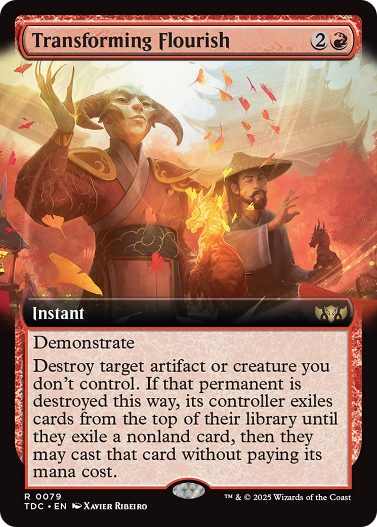 Transforming Flourish (Extended Art) [Tarkir: Dragonstorm Commander] | Exor Games Truro