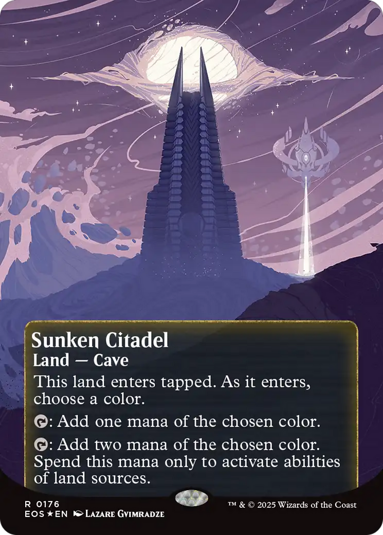 Sunken Citadel (0176) (Borderless) (Galaxy Foil) [Edge of Eternities: Stellar Sights] | Exor Games Truro