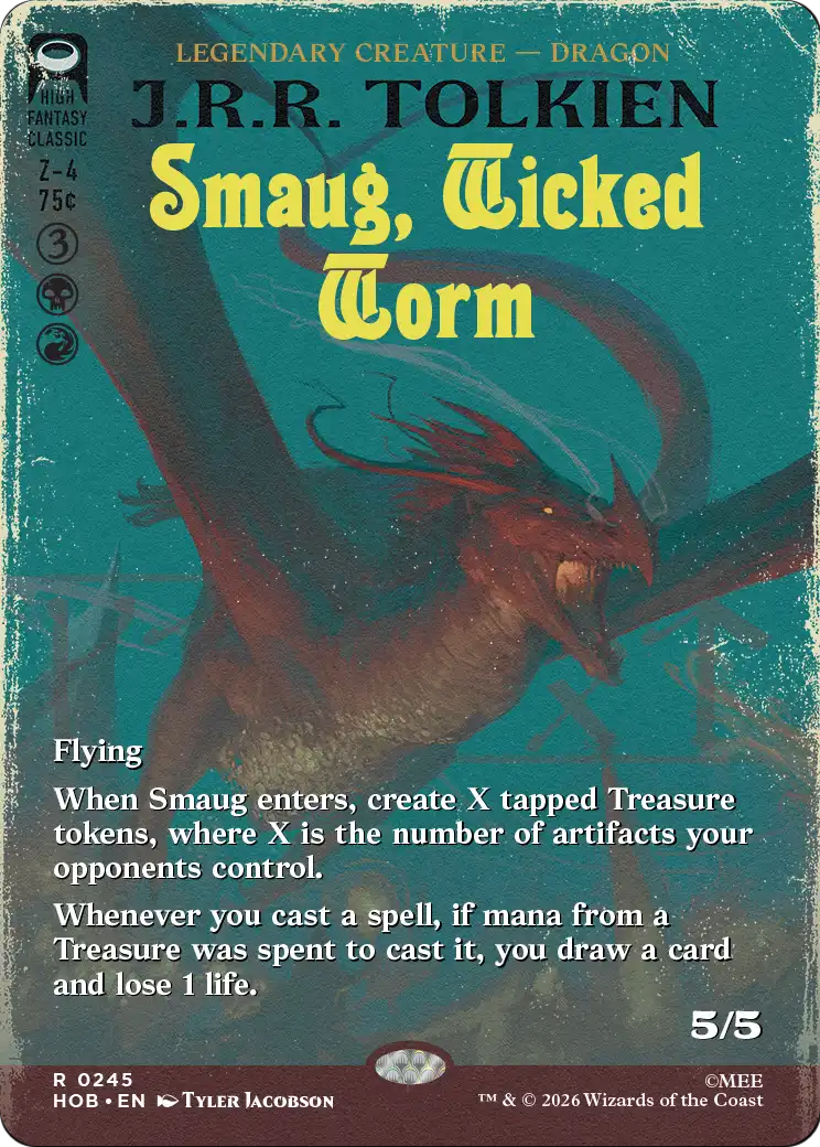 Smaug, Wicked Worm (Borderless) [The Hobbit] | Exor Games Truro