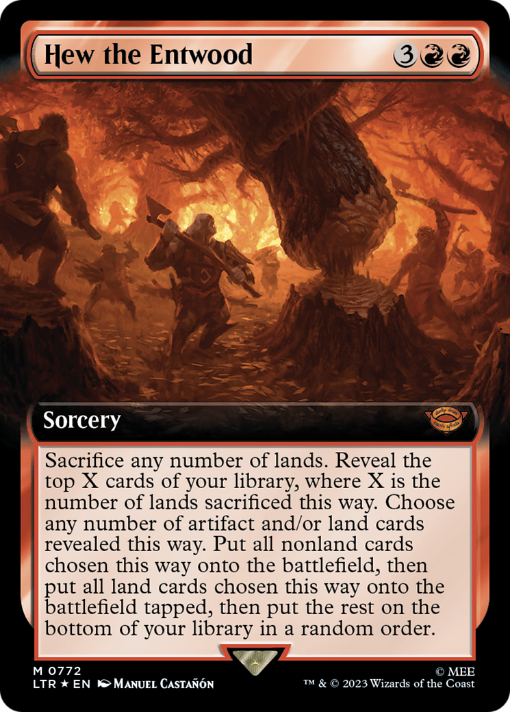 Hew the Entwood (Extended Art) (Surge Foil) [The Lord of the Rings: Tales of Middle-Earth] | Exor Games Truro