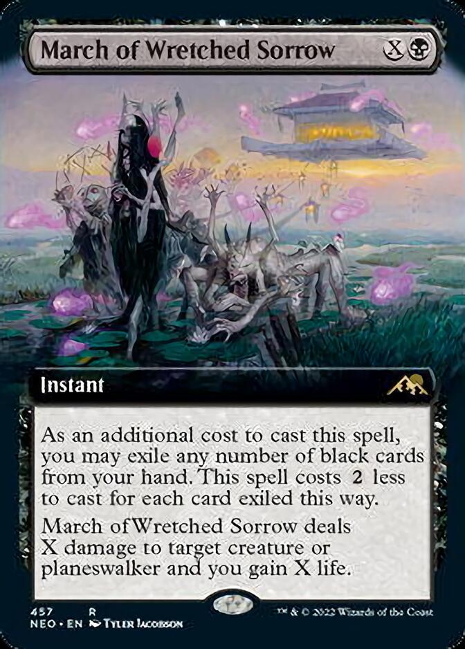 March of Wretched Sorrow (Extended Art) [Kamigawa: Neon Dynasty] | Exor Games Truro