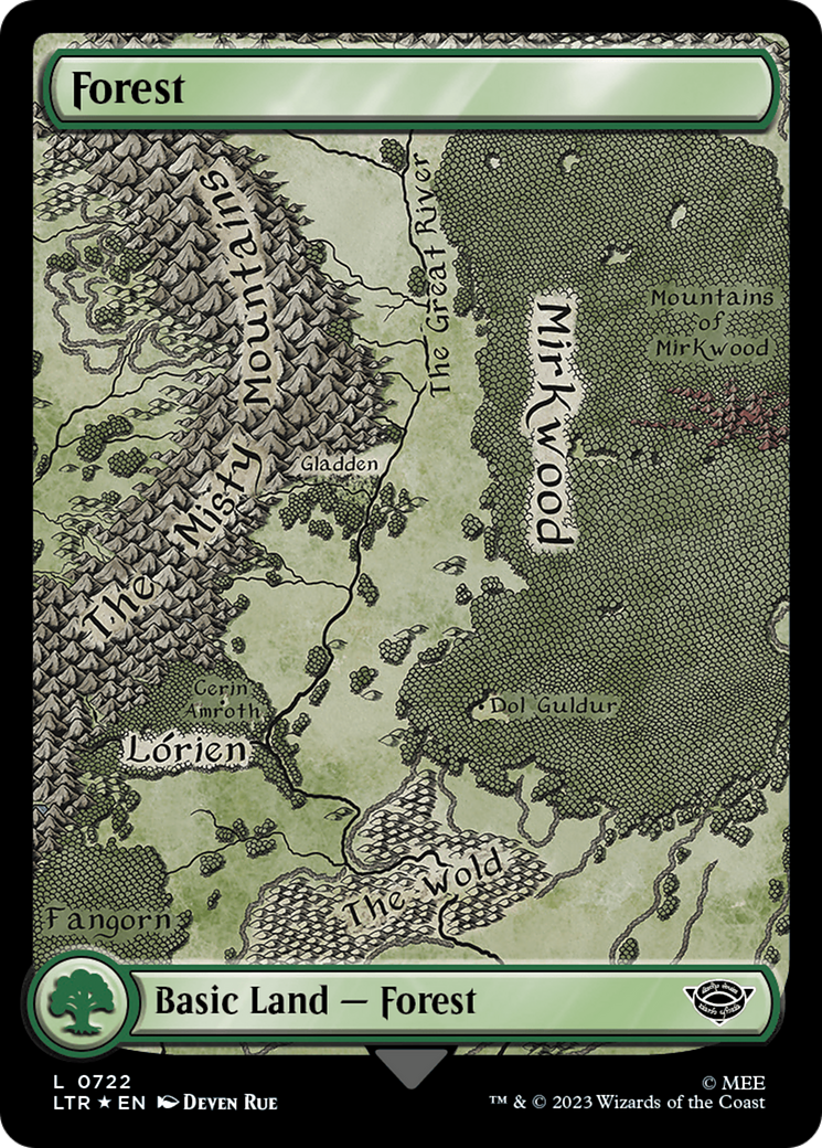 Forest (0722) (Surge Foil) [The Lord of the Rings: Tales of Middle-Earth] | Exor Games Truro