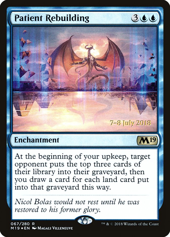 Patient Rebuilding [Core Set 2019 Prerelease Promos] | Exor Games Truro