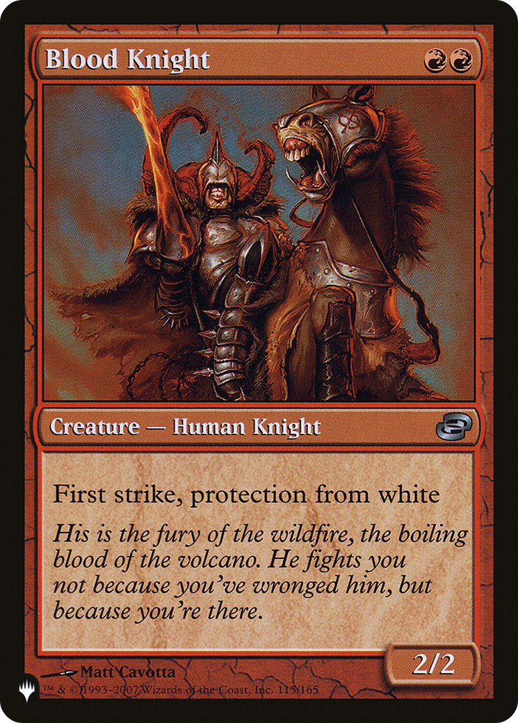 Blood Knight [The List Reprints] | Exor Games Truro