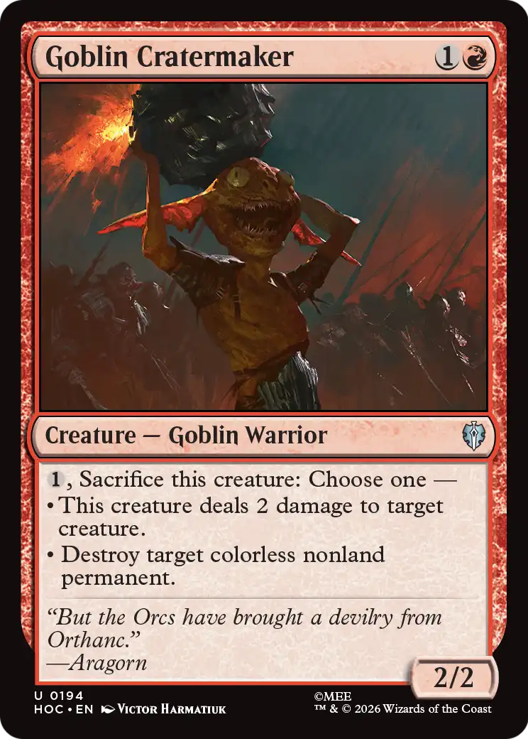 Goblin Cratermaker [The Hobbit: Eternal-Legal] | Exor Games Truro
