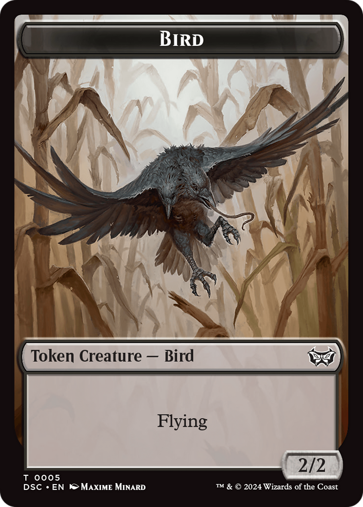 Elemental // Bird Double-Sided Token [Duskmourn: House of Horror Commander Tokens] | Exor Games Truro