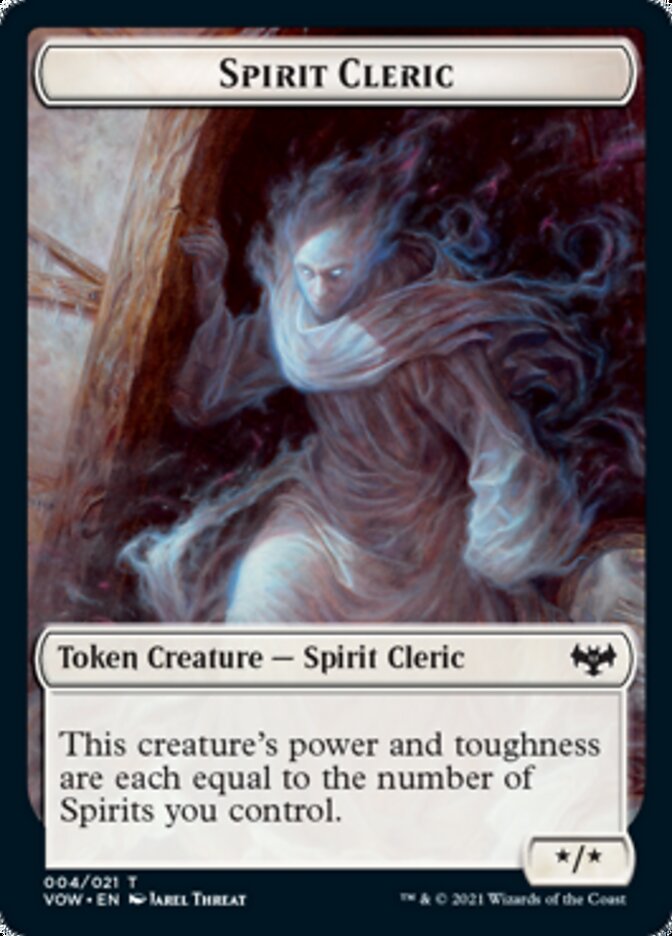 Insect // Spirit Cleric Double-Sided Token [Innistrad: Crimson Vow Tokens] | Exor Games Truro