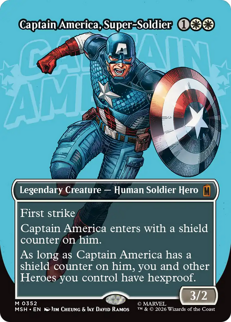 Captain America, Super-Soldier (Borderless) (0352) [Marvel Super Heroes] | Exor Games Truro