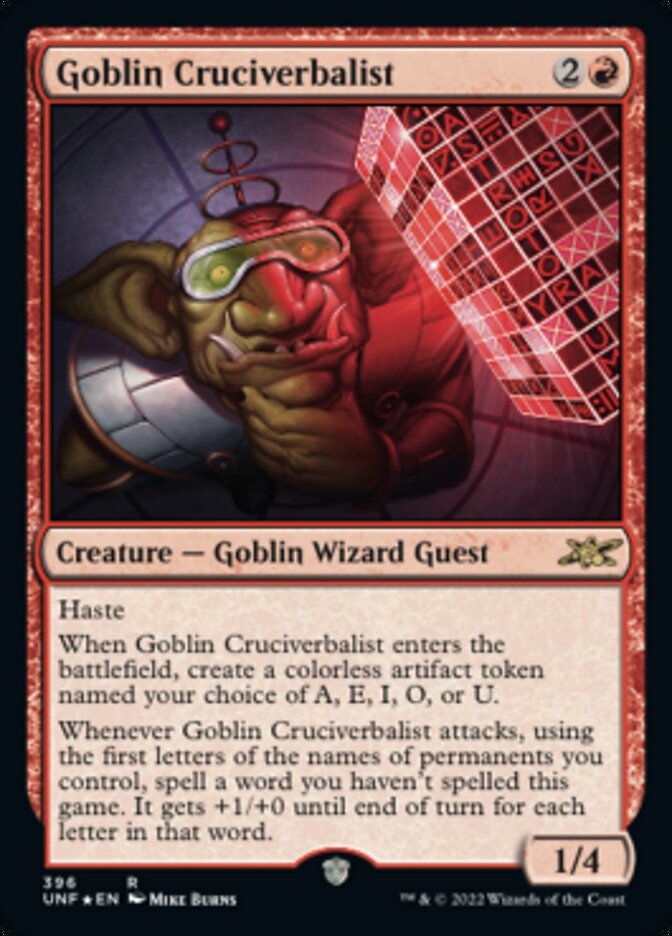 Goblin Cruciverbalist (Galaxy Foil) [Unfinity] | Exor Games Truro