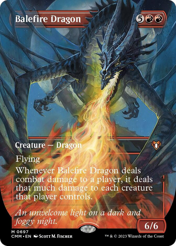 Balefire Dragon (Borderless Alternate Art) [Commander Masters] | Exor Games Truro