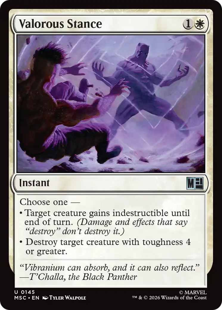 Valorous Stance (Surge Foil) [Marvel Super Heroes Commander] | Exor Games Truro