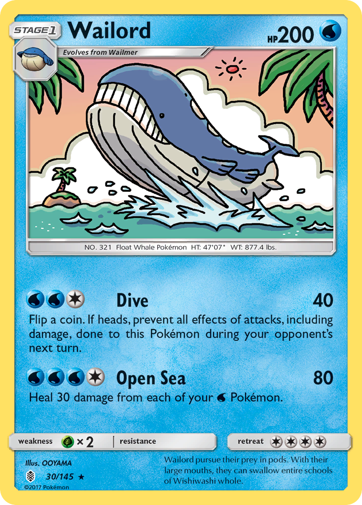 Wailord (30/145) [Sun & Moon: Guardians Rising] | Exor Games Truro