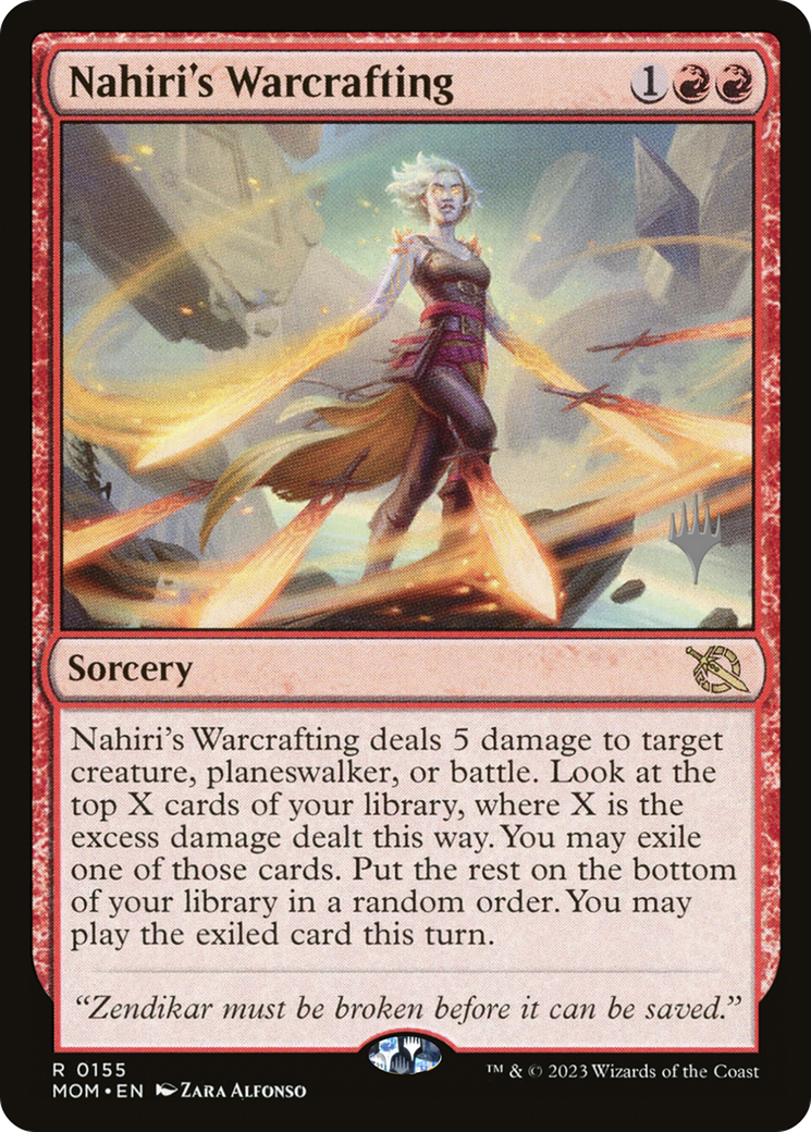 Nahiri's Warcrafting (Promo Pack) [March of the Machine Promos] | Exor Games Truro