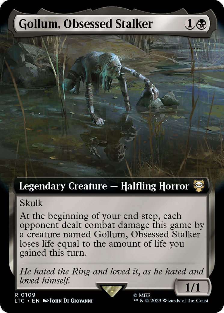 Gollum, Obsessed Stalker (Extended Art) [The Lord of the Rings: Tales of Middle-Earth Commander] | Exor Games Truro