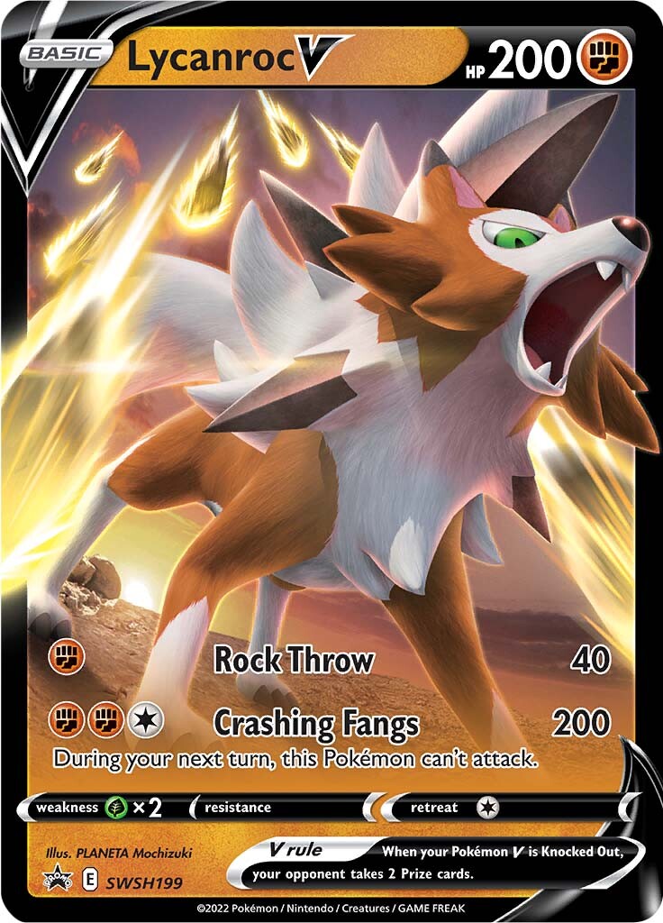 Lycanroc V (SWSH199) [Sword & Shield: Black Star Promos] | Exor Games Truro