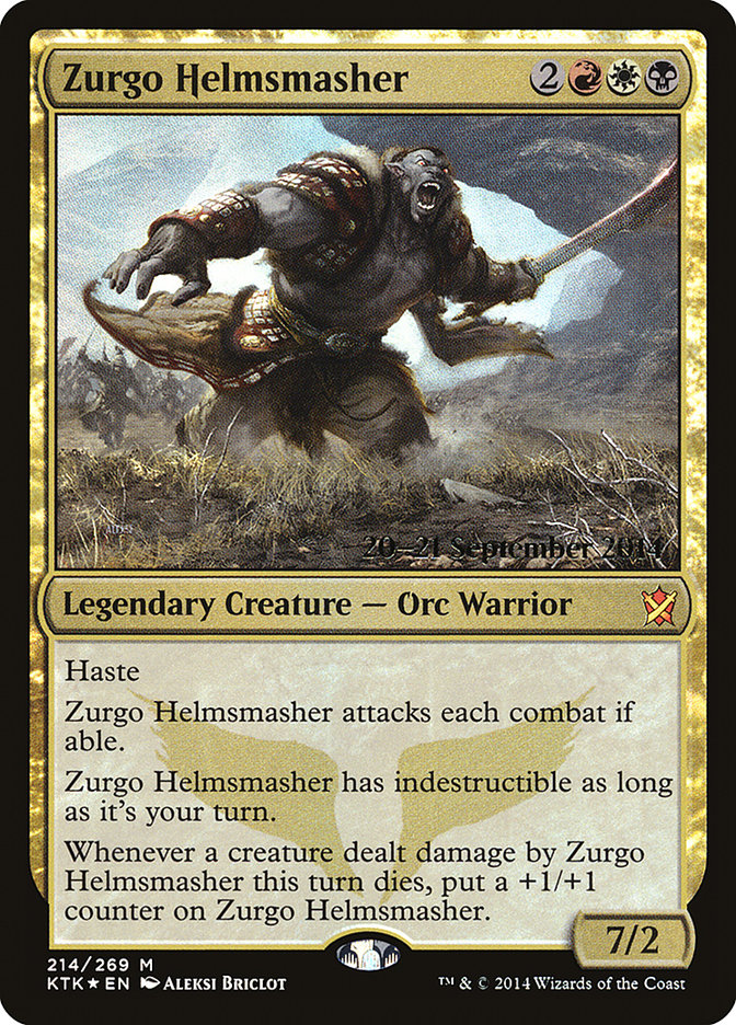 Zurgo Helmsmasher [Khans of Tarkir Prerelease Promos] | Exor Games Truro