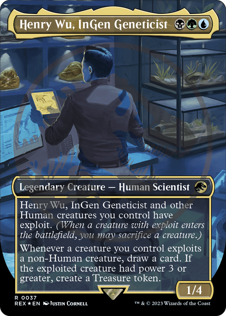 Henry Wu, InGen Geneticist (Emblem) (Borderless) [Jurassic World Collection Tokens] | Exor Games Truro