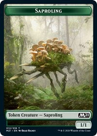 Saproling // Zombie Double-Sided Token [Core Set 2021 Tokens] | Exor Games Truro