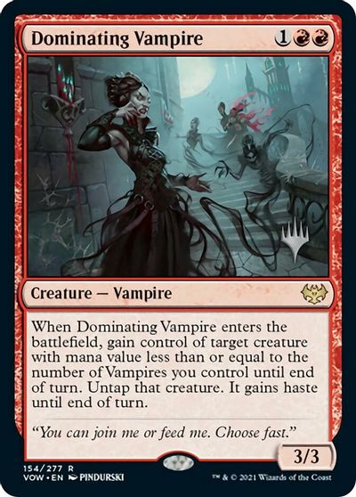 Dominating Vampire (Promo Pack) [Innistrad: Crimson Vow Promos] | Exor Games Truro