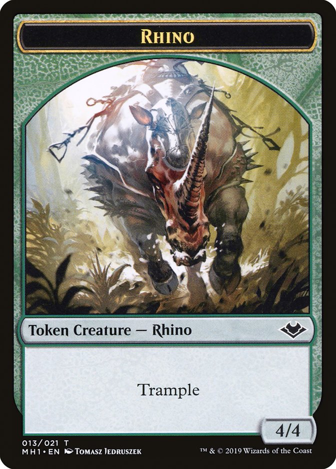 Zombie (007) // Rhino (013) Double-Sided Token [Modern Horizons Tokens] | Exor Games Truro