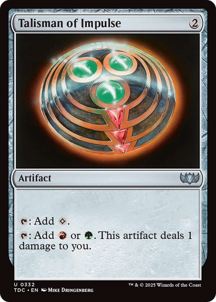 Talisman of Impulse [Tarkir: Dragonstorm Commander] | Exor Games Truro