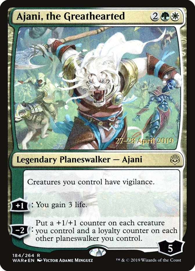 Ajani, the Greathearted [War of the Spark Prerelease Promos] | Exor Games Truro