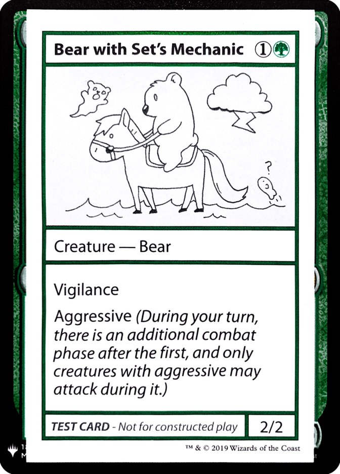 Bear with Set's Mechanic [Mystery Booster Playtest Cards] | Exor Games Truro