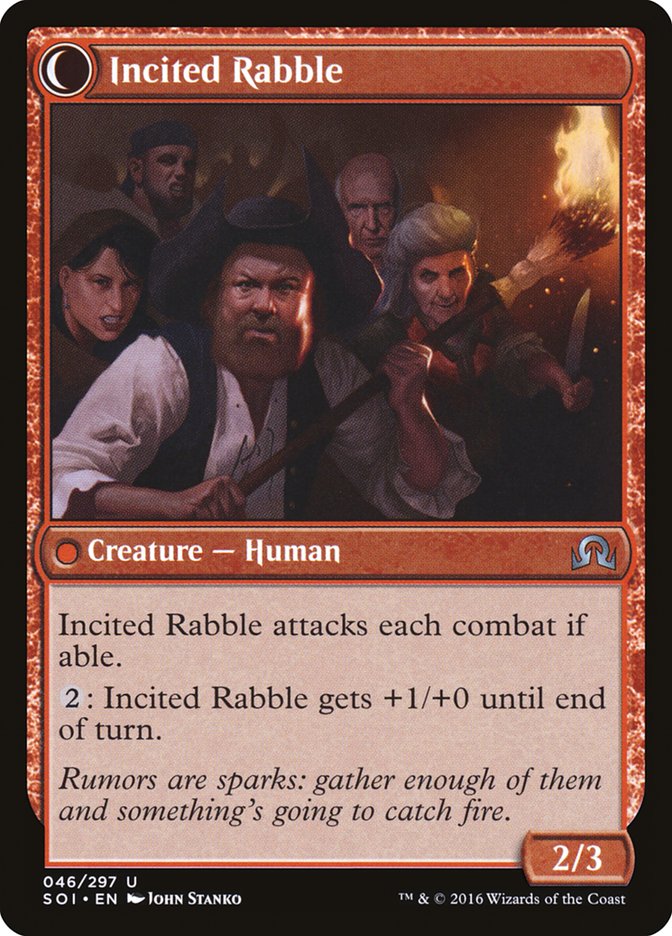 Town Gossipmonger // Incited Rabble [Shadows over Innistrad] | Exor Games Truro