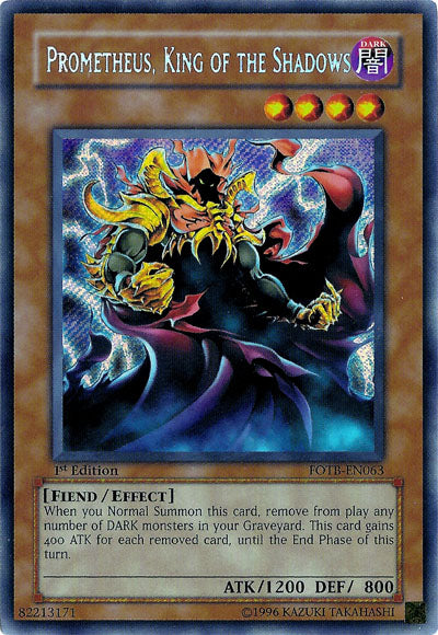 Prometheus, King of the Shadows [FOTB-EN063] Secret Rare | Exor Games Truro