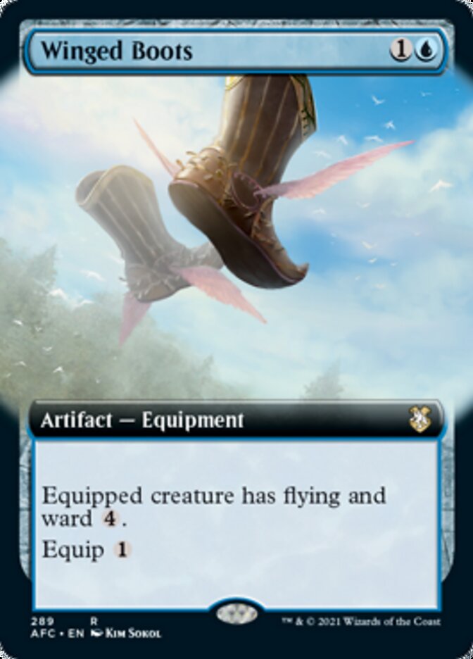 Winged Boots (Extended Art) [Dungeons & Dragons: Adventures in the Forgotten Realms Commander] | Exor Games Truro
